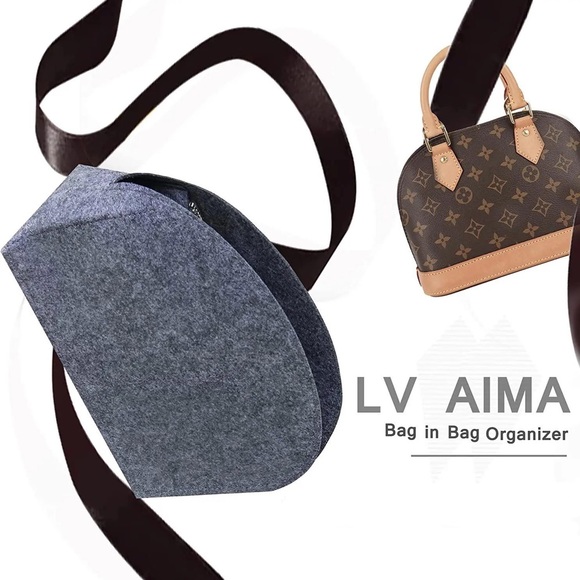 Bag Organizer for LV Alma PM Felt Purse Organizer Insert (Gray) - Picture 2 of 6